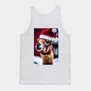 Santa Llama (Christmas Animals) Tank Top